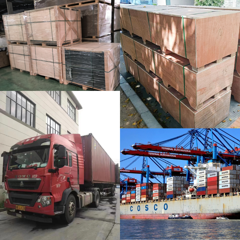 قشرة حجرية مرنة مخصصة يجري إعدادها للشحن