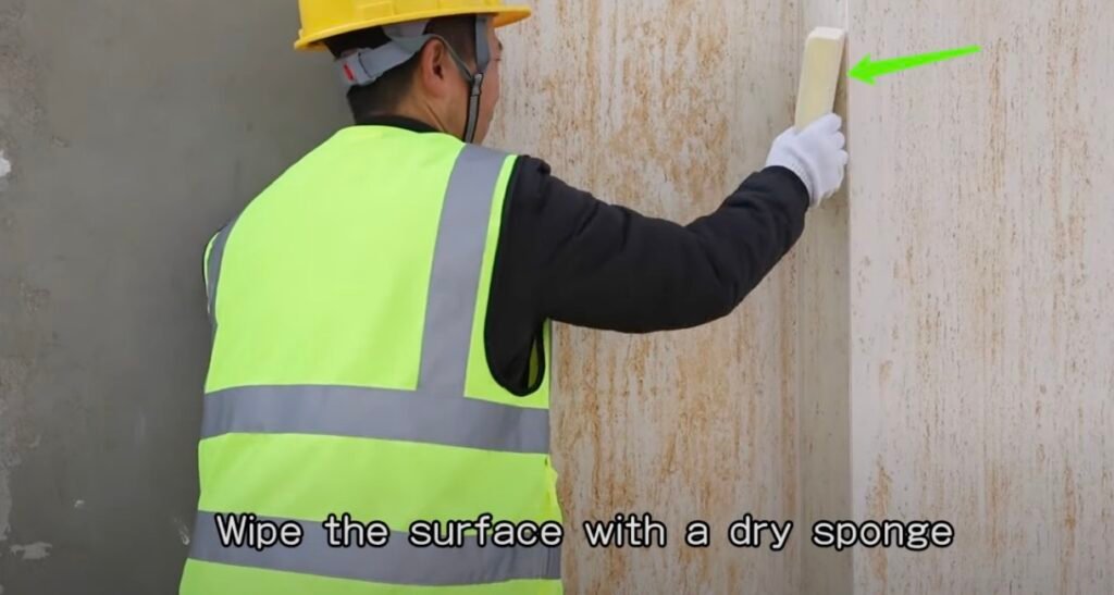 Cleaning flexible stone veneer sheets for longevity