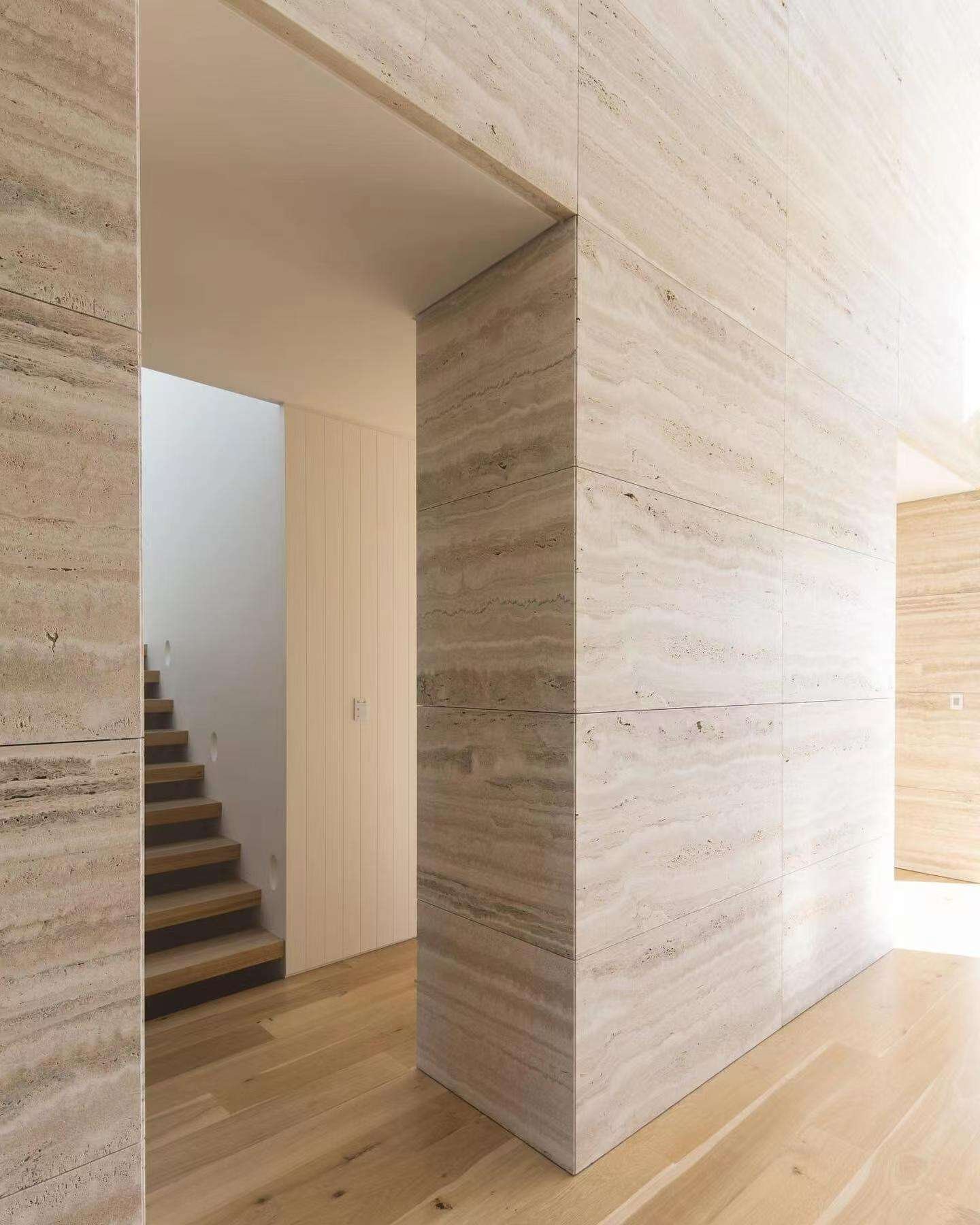travertine stone interior wall