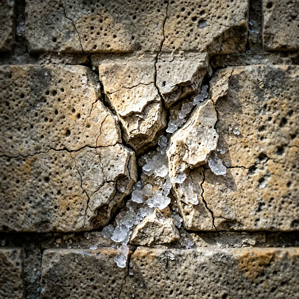 Macro view of a porous stone surface